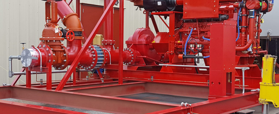 MECO Provides Large Fire Pump Skid to NC Distribution Center
